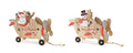 Wood Holiday Plane Snowman