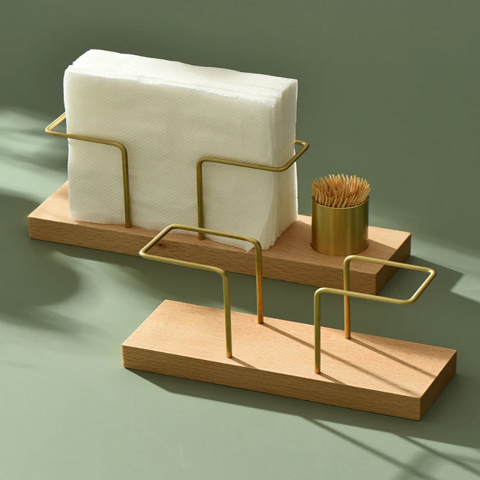 Tissue Organizer Wood Holder Tissue Box