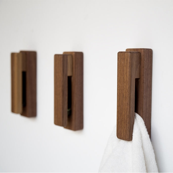 Wooden Towel Hook Holder for Storage Hanger Rack for Home Organizer