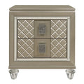 Youth Loudon 2 Drawer Nightstand in Champagne Metallic B1515-4