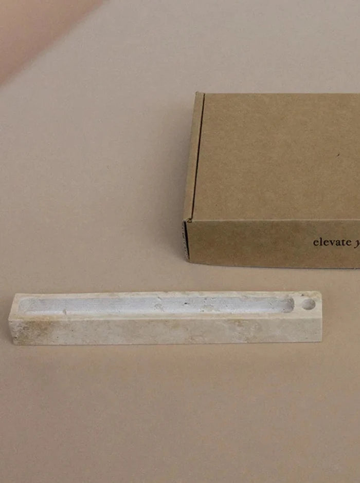 travertine stone incense stick holder