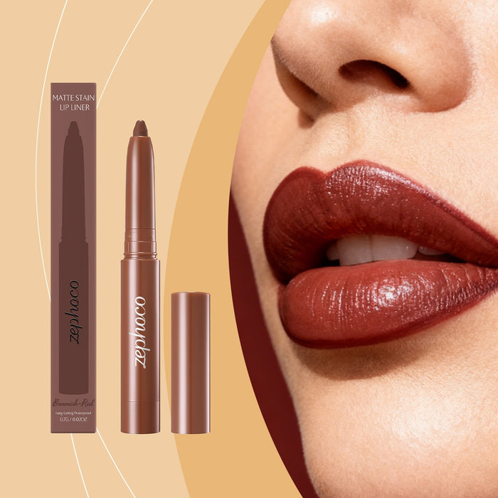Zephoco Brown Red Lip Liner Matte Finish